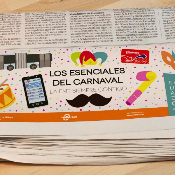 Periódico Campaña Los Esenciales del Carnaval EMT - SOYTUTIPO