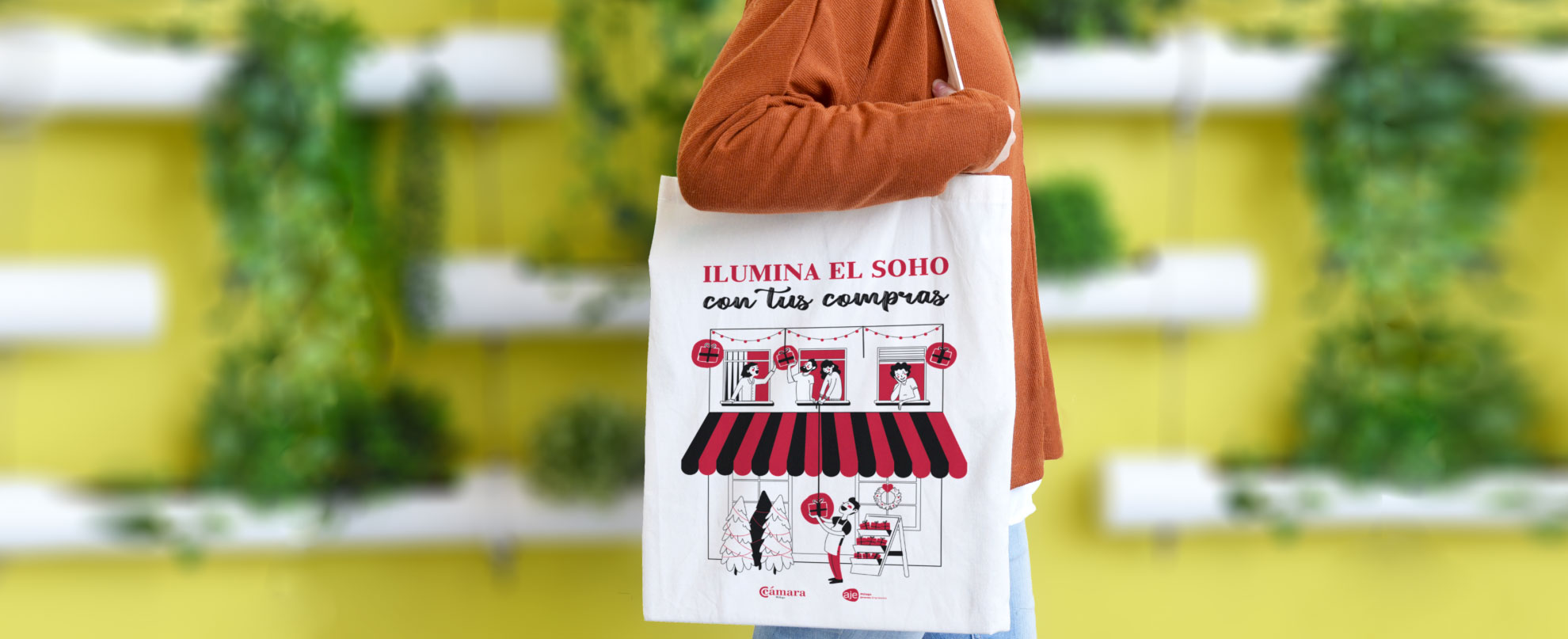 Ilustración para campaña de navidad-tote bag-bolsa de tela-SOYTUTIPO