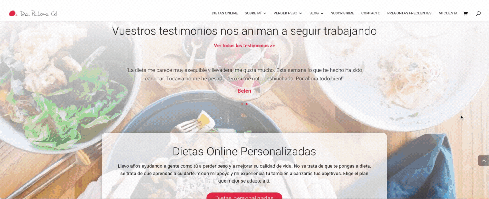 Web Paloma gil, nueva marca